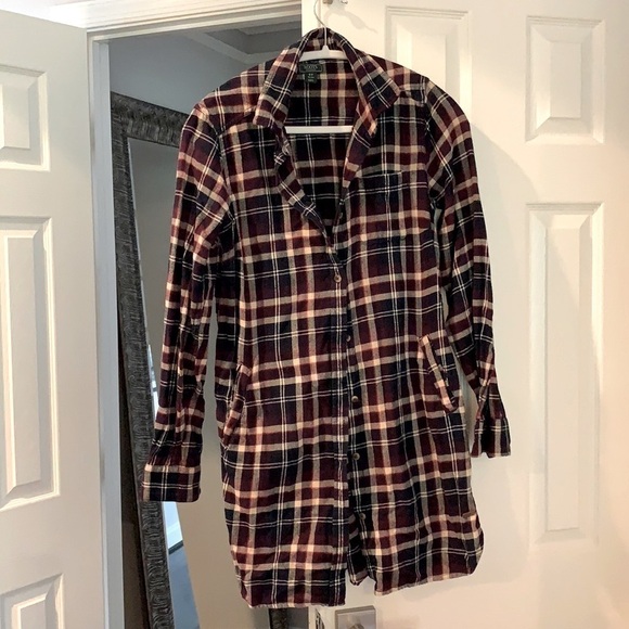 Roots Canada Plaid Shirt Dress - Picture 1 of 3